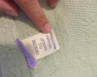 Full Size Cotton Coverlet Made in Portugal second image