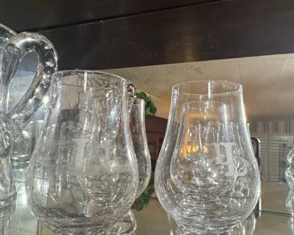 Glencairn Style Crystal Tasting Glasses with Monogram