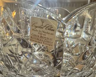 Crystal Clear Footed Bowl Czech Republic second image