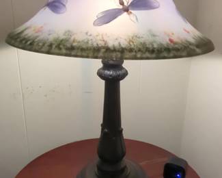 Moe Bridges Dragonfly Motif Table Lamp