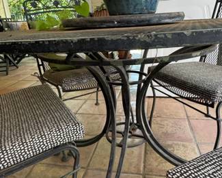 Woodard Wrought Iron Patio Dining Set third image