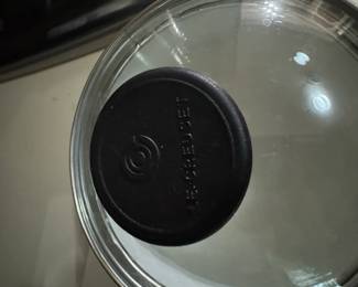 Le Creuset Signature Enameled Cast Iron Round Wide Dutch Oven, . Quart, White second image