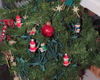 Artificial Christmas Tree with Ornaments and Lights