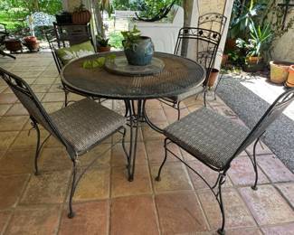 Woodard Wrought Iron Patio Dining Set