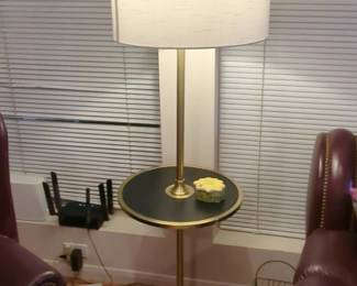 Jonathan Y Evans Black or Brass Metal End Table Floor Lamp