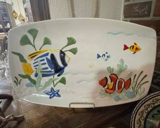 American Atelier Tropical Fish Serving Platter