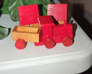 Wooden Toy Train with Cargo Car