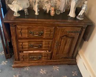 Fruitwood Bar Server / Folding Sides