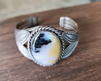 Dendritic Opal and Sterling Bracelet