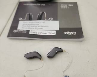 Oticon Hearing aids, lots of batteries and supplies sold separately