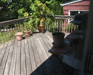 some planter on the deck