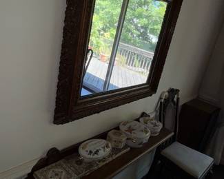 Wall Shelf and Heavy Mirror