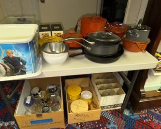 Kitchen ware that didn't fit upstairs!!