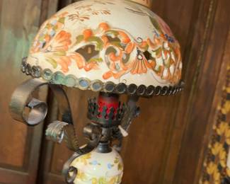 Quaint hanging Italian pottery Chandelier