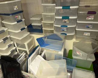 empty plastic boxes