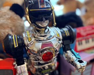 Vintage toy robot figure
