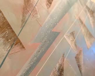 Abstract modern mountain art canvas