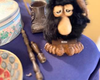 Novelty monkey figurine and Asian decor