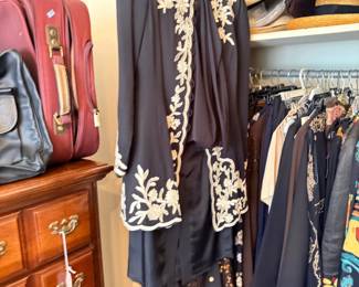 Black embroidered embellished outfit