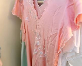 Pink embroidered nightgown