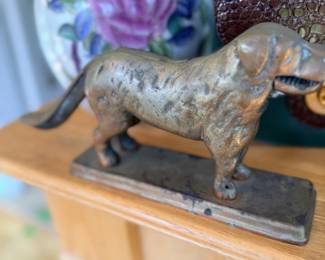 Cast iron dachshund doorstop
