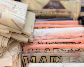 Vintage Martex linens and handkerchiefs in packaging