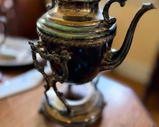 Ornate brass samovar / tilting coffee urn