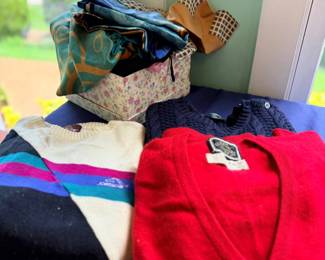 Folded sweaters and clothing