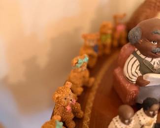 Collection of figurines and teddy bears