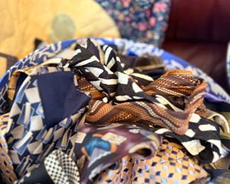 Basket of men's neckties