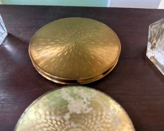 Vintage gold powder compacts