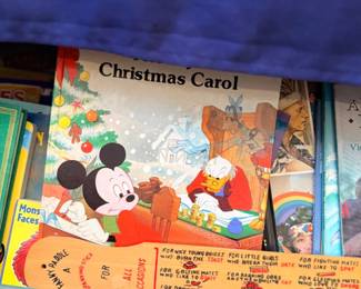 Children's books including Disney Christmas Carol