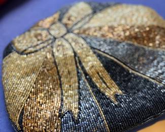 Beaded evening clutch purse
