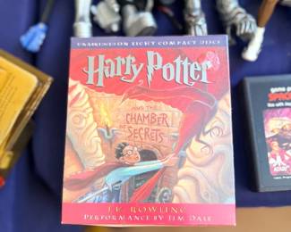 Harry Potter audiobook and action figures