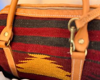 Southwestern woven tapestry handbag