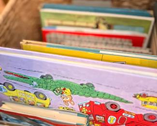 Basket of children's picture books