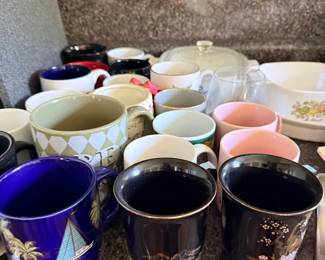 Assorted coffee mug collection