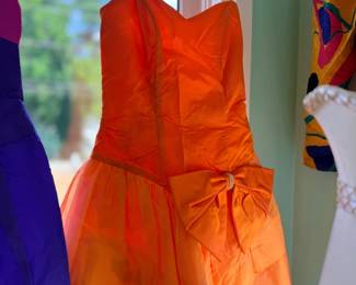 Orange vintage party dress