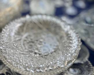 Cut crystal bowls and dishes