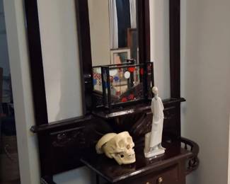 Victorian style mahogany hall tree