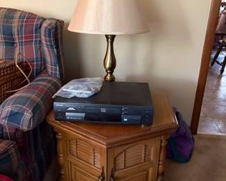 end table and lamp