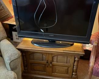 end table and tv