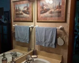 bathroom sink and mirror