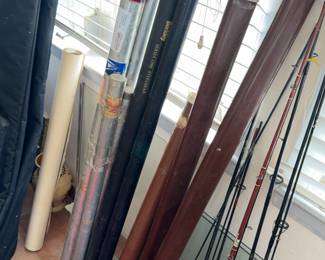 Fishing equipment and holders, reels, rods, oh my