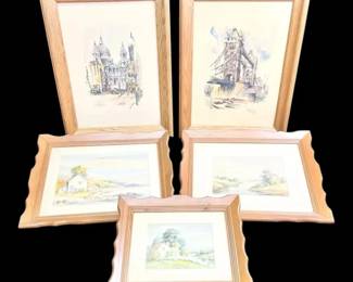 Two Framed Watercolor Prints By Jan Karthals  More