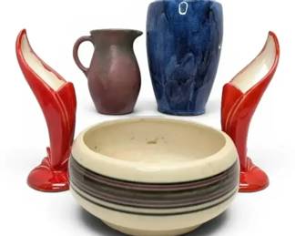 Multicolored Pottery Vases  Bowl