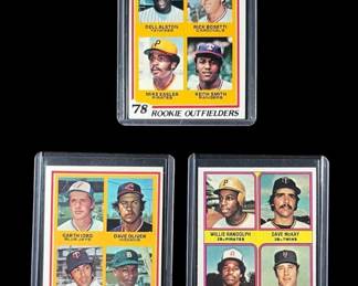 MLB 3 Card Rookie Lot  Topps 1978 Outfielders, 1978 2nd Basemen, and 1976 Infielders.