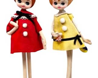 1960s Dream Dolls Poseable Big Eyed Dolls