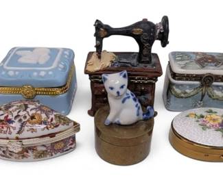 Six Small Trinket Boxes