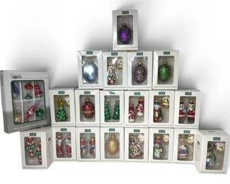 Holiday Home Glass Ornaments In Boxes